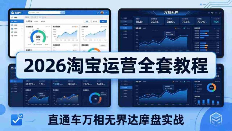 （19288期）2026淘宝运营全套教程(更新7月)，直通车万相无界达摩盘实战，从基础到进阶提升流量转化-一起发