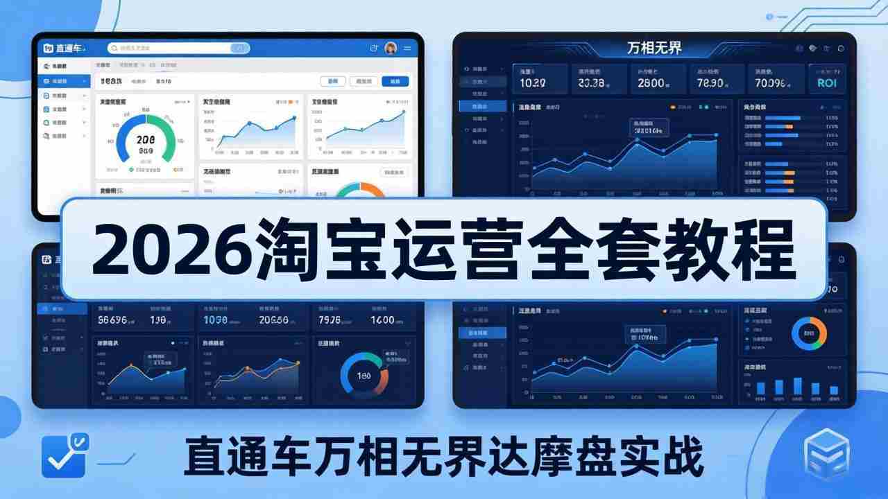 （19288期）2026淘宝运营全套教程(更新7月)，直通车万相无界达摩盘实战，从基础到进阶提升流量转化-一起发