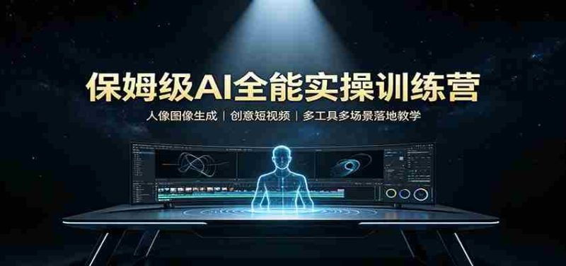 保姆级AI全能实操训练营:人像图像生成,创意短视频,多工具多场景落地教学-一起发