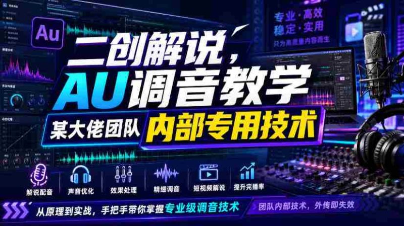 二创解说AU调音教学，某大佬团队内部专用技术-一起发