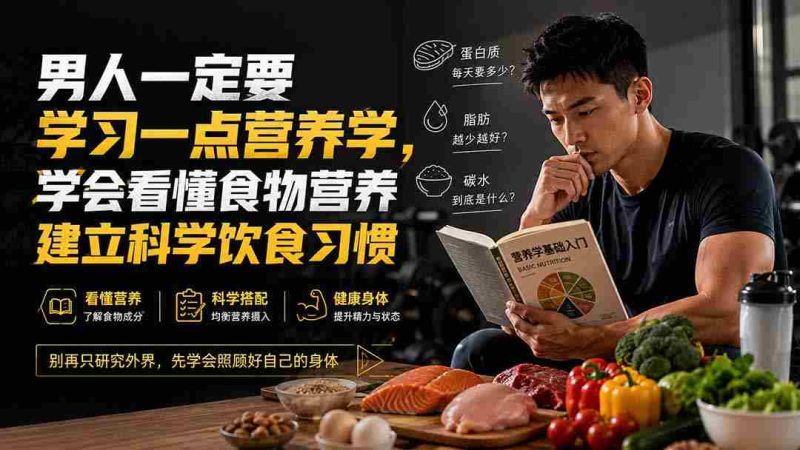 (20055期)付费文章:男人一定要学习一点营养学,学会看懂食物营养建立科学饮食习惯-一起发