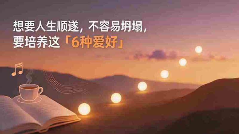 （19638期）付费文章：想要人生顺遂，不容易坍塌，要培养这6种爱好-一起发