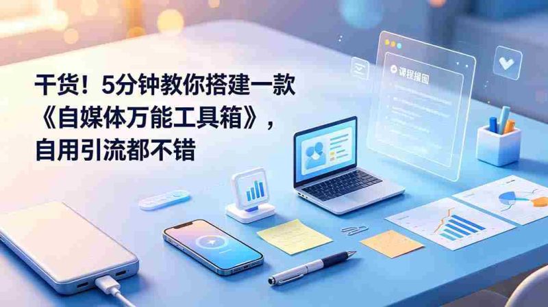 (19064期)干货!5分钟教你搭建一款《自媒体万能工具箱》,自用引流都不错-一起发