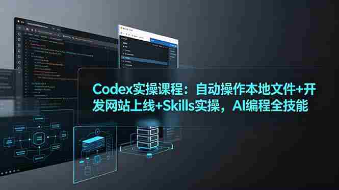 （19009期）Codex实操课程：自动操作本地文件+开发网站上线+Skills实操，AI编程全技能-一起发