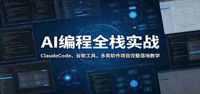 AI编程全栈实战:ClaudeCode、谷歌工具,多类软件项目完整落地教学-一起发
