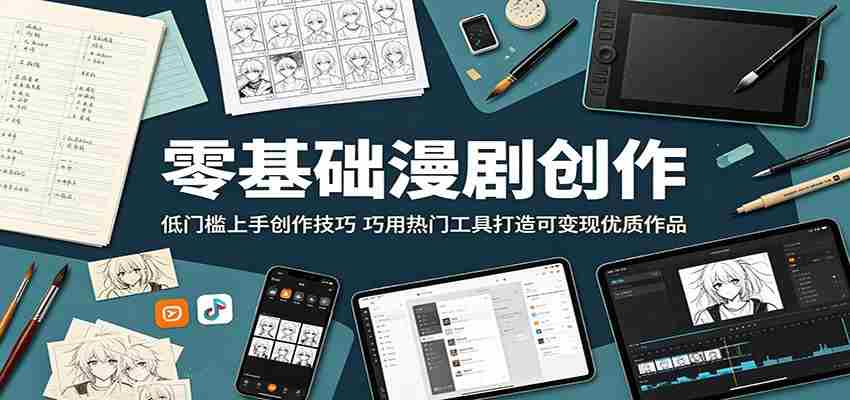 零基础漫剧创作：低门槛上手创作技巧，巧用热门工具打造可变现优质作品-一起发
