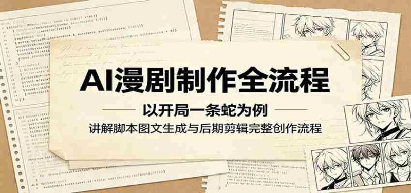 AI漫剧制作全流程:以开局一条蛇为例,讲解脚本图文生成与后期剪辑完整创作流程-一起发