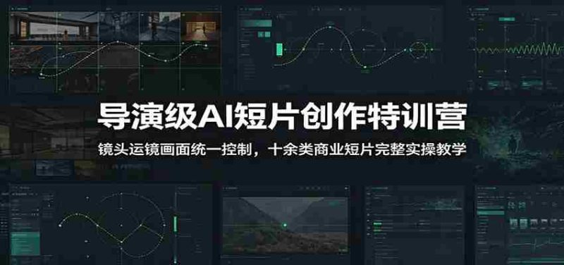 导演级AI短片创作特训营:镜头运镜画面统一控制,十余类商业短片完整实操教学(更新)-一起发