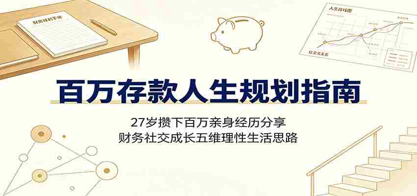 百万存款人生规划指南：27岁攒下百万亲身经历分享，财务社交成长五维理性生活思路-一起发