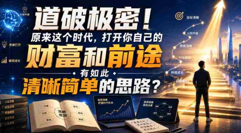 公众号灏泽异谈付费文:道破极密!原来这个时代,打开你自己的财富和前途,有如此清晰简单的思路?!-一起发