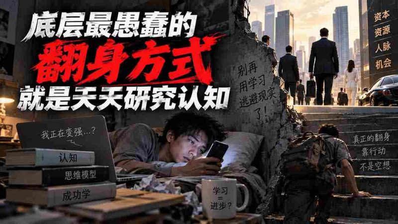 付费文章:底层最愚蠢的翻身方式就是天天研究认知-一起发