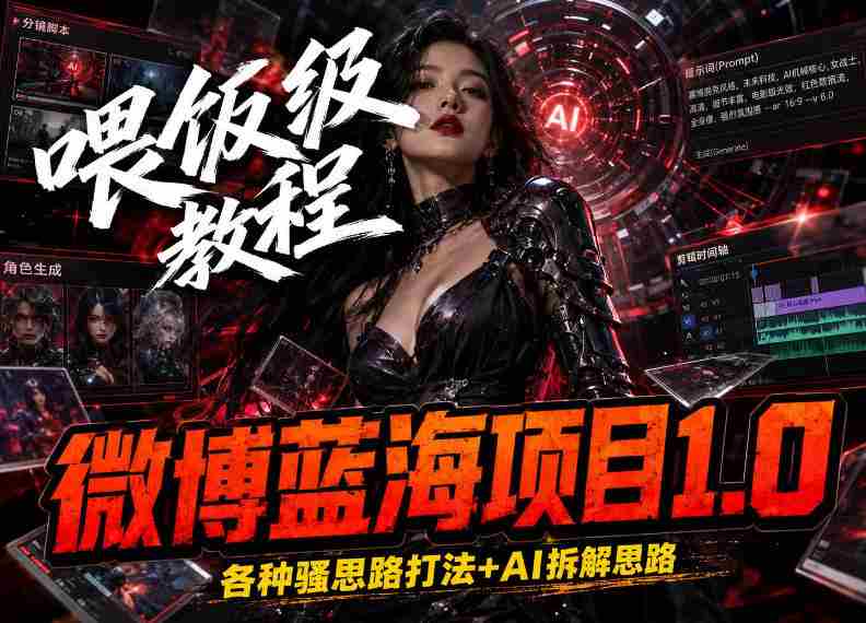探索微博蓝海，多维度Sao策略+AI引流技巧，全方位实操教程大放送-一起发