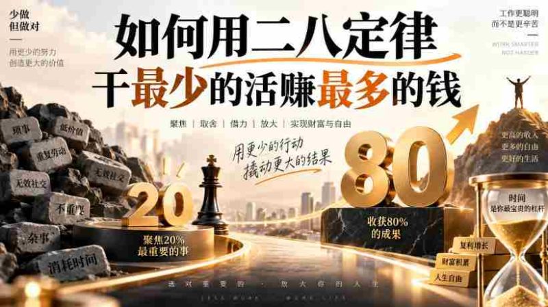 付费文章:如何用二八定律干最少的活賺最多的钱-一起发