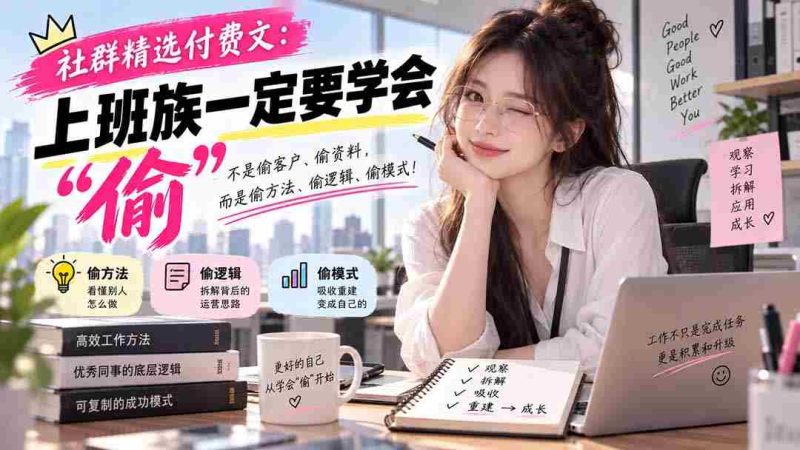 社群精选付费文：上班族一定要学会“偷“-一起发
