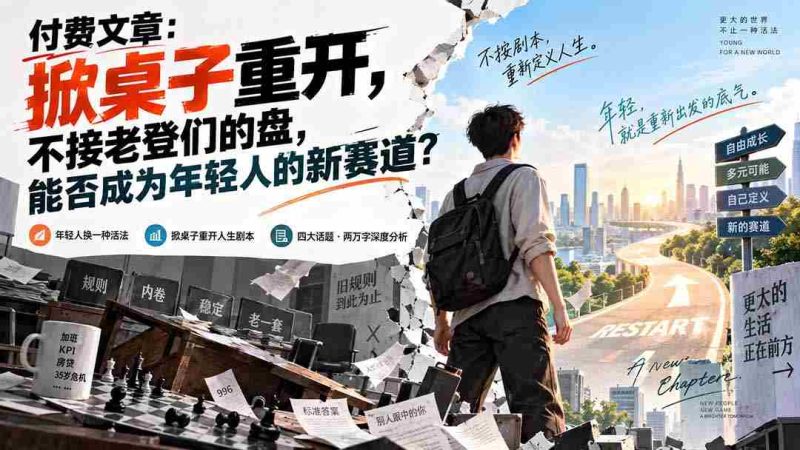 重燃青春激情,拒绝陈规束缚,年轻一代的新出路在何方?-一起发
