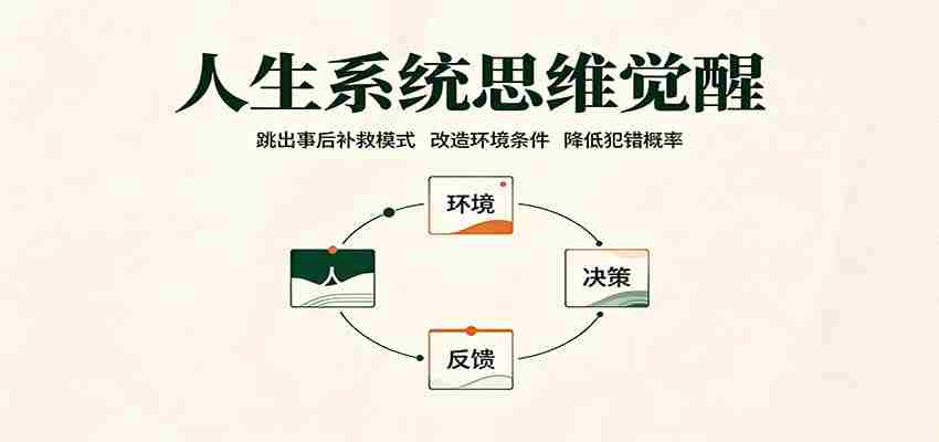 人生系统思维觉醒：跳出事后补救模式，改造环境条件，降低犯错概率-一起发