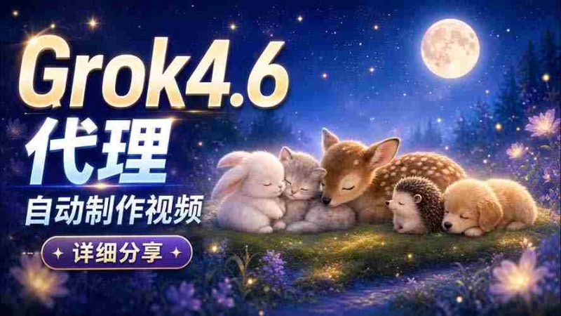 Grok 4.6 代理自动制作视频!从提示词到成片全流程详细分享|AI Agent 实操分享-一起发