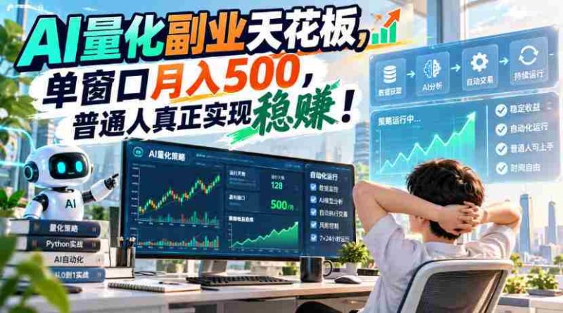 探秘AI量化副业巅峰：一窗独占，月薪过千，凡人亦可稳赚不赔！-一起发
