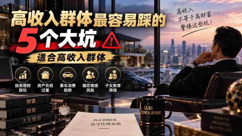 (20289期)付费文章:高收入群体最容易踩的5个大坑,适合高收入群体-一起发