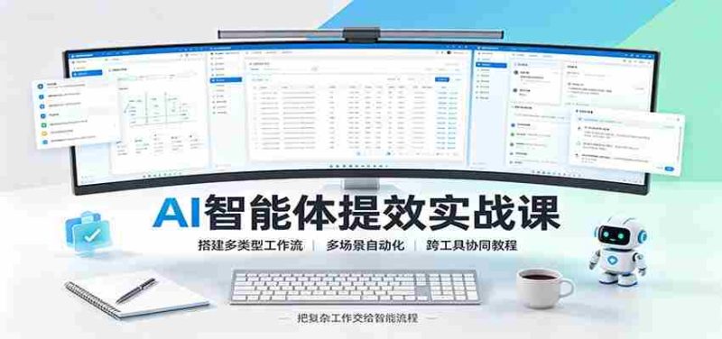 AI智能体提效实战课:搭建多类型工作流,多场景自动化,跨工具协同教程-一起发