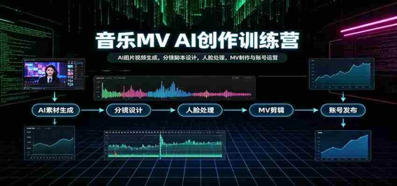 AI赋能音乐MV制作:从AI图像视频生成到账号运营全攻略-一起发