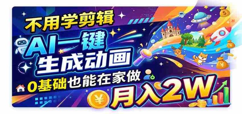 人工智能动画风头正劲！单笔收益高达500至800元，全流程自动派单，新手轻松月入两万加-一起发