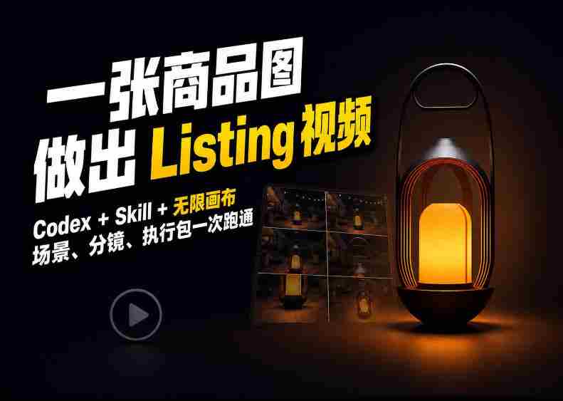 无限创意，Codex与画布联手，将商品图演绎成吸睛的Amazon视频清单-一起发