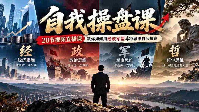 独家发布】20堂实操直播课,教你运用经政军哲思维,轻松掌握自我操盘艺术(更新至0924)-一起发