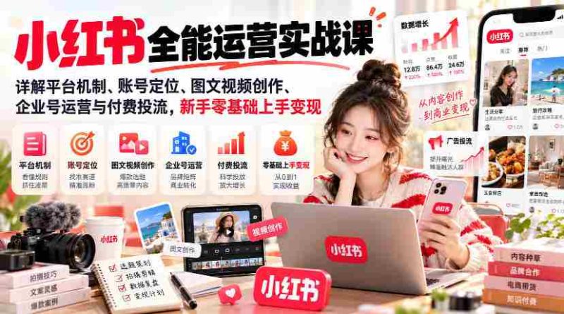 深度解析小红书全攻略:揭秘运营奥秘,从账号定位到变现技巧,新手轻松掌握变现之道-一起发