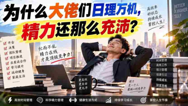 付费文章:为什么大佬们日理万机,精力还那么充沛?-一起发