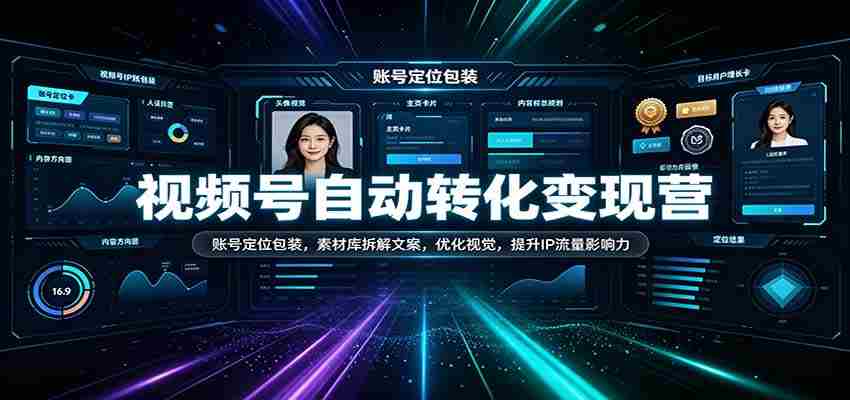 短视频变现攻略营：打造精准账号形象，解析素材库文案技巧，视觉优化升级，增强IP流量效应-一起发