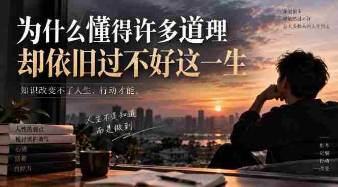 某社群精选文:为什么懂得许多道理却依旧过不好这一生?-一起发