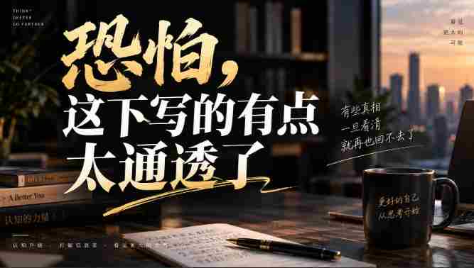 灏泽叔最新付费文章:恐怕,这下写的有点太通透了-一起发