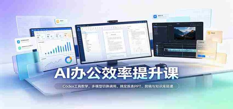 解码AI办公加速秘籍:Codex实操教程,灵活运用多模型,轻松驾驭报表PPT制作、视频剪辑及知识库构建-一起发