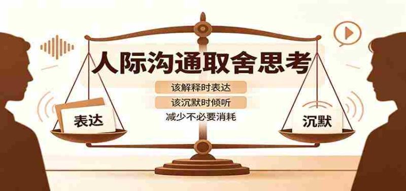 人际沟通取舍思考:分清解释与沉默边界,拿捏职场生活沟通分寸减少情绪内耗-一起发