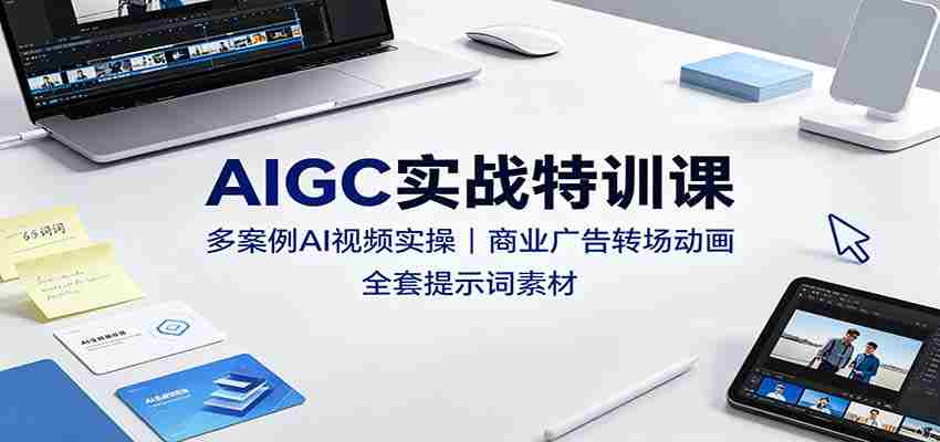 AIGC实战特训课：多案例AI视频实操，商业广告转场动画，全套提示词素材-一起发