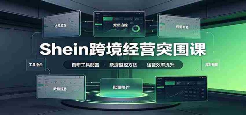 Shein跨境经营突围课:选品测品运营优化,自研工具赋能,破解单量与利润增长困境-一起发