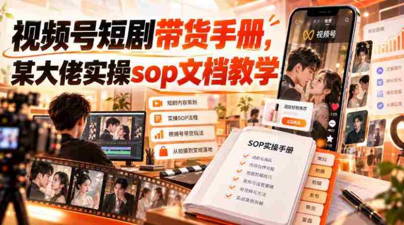 揭秘视频号短剧带货攻略：业界大佬亲授实操SOP秘籍-一起发