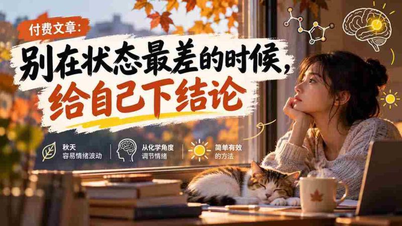 【无水印】某付费文章：别在状态最差的时候，给自己下结论-一起发