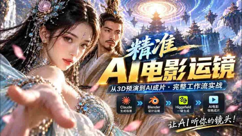 AI技术革新:视频拍摄步入精准运镜时代!Claude、Blender与Higgsfield免费插件试用体验-一起发