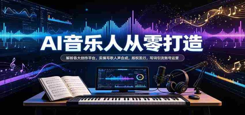 揭秘AI音乐创作全流程:深度解析创作平台,实操人声合成技巧,掌握版权发行与词曲引流策略-一起发