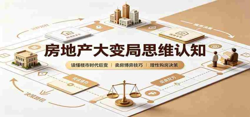 房地产大变局思维认知:读懂楼市时代巨变,卖房博弈技巧,理性购房决策-一起发