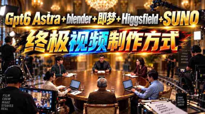 揭开GPT-6与Suno的神秘面纱:Astra、Blender、即梦、Higgsfield联手打造视频制作新纪元!-一起发