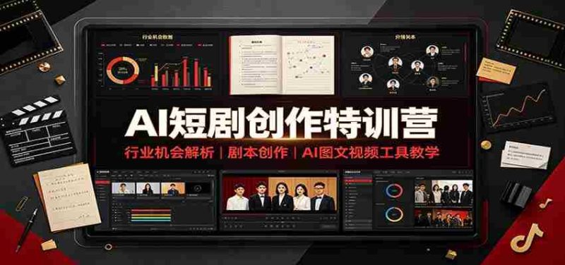 AI短剧创作特训营:行业机会解析,剧本创作,AI图文视频工具教学(文字版)-一起发