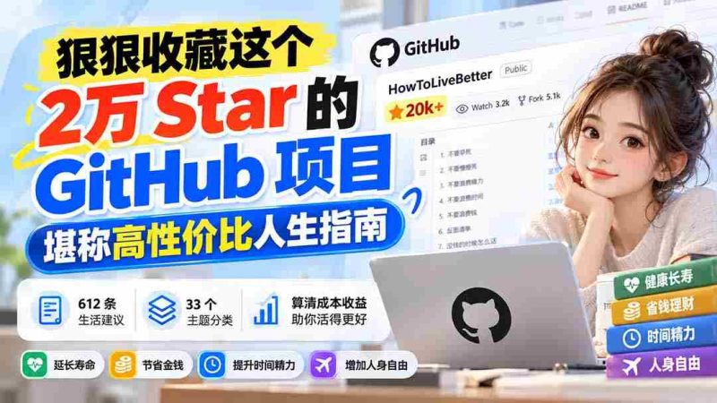 揭秘:这款拥有2万星标的GitHub项目,成为超值人生攻略宝典!-一起发