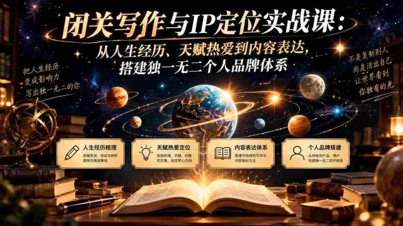 深入闭关,塑造个人IP:挖掘人生故事与激情所在,打造个性化内容表达体系-一起发