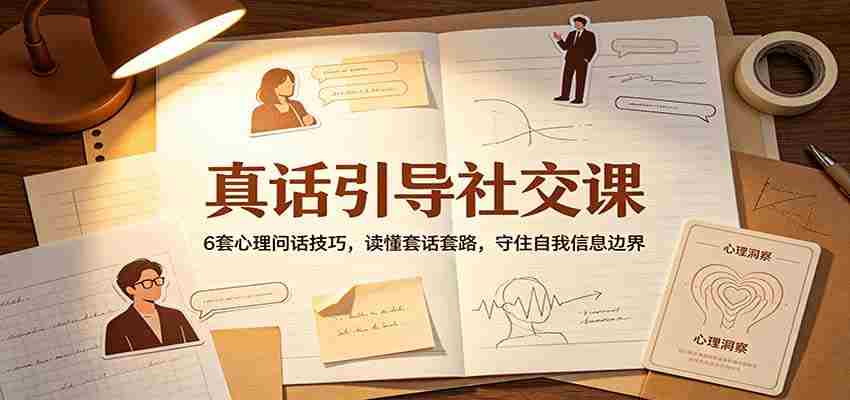 真话引导社交课：6套心理问话技巧，读懂套话套路，守住自我信息边界-一起发