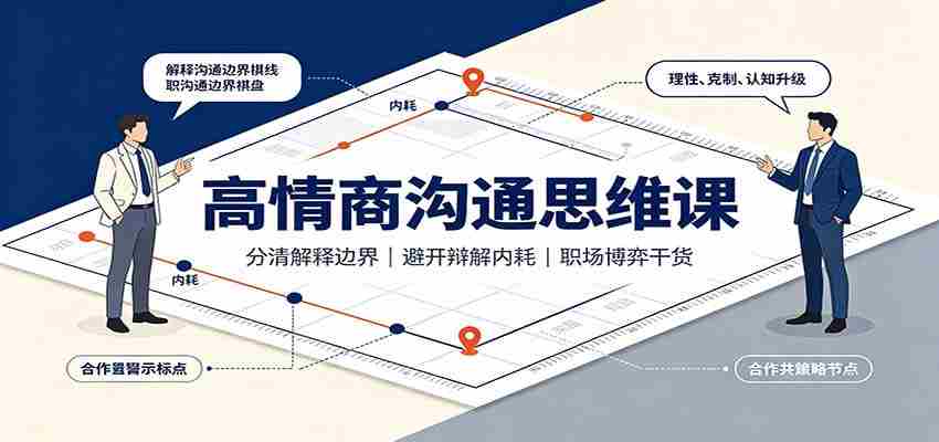高情商沟通思维课：分清解释边界，避开辩解内耗，职场博弈干货-一起发