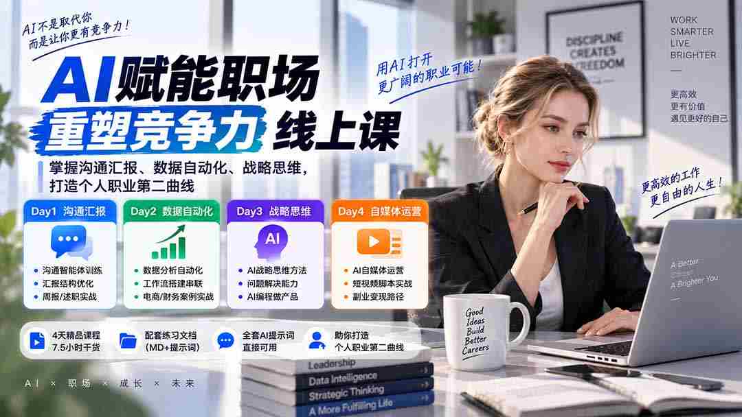 AI赋能职场高效升级：深度解析沟通技巧、数据流程与战略洞察，解锁AI编程与自媒体运营之道-一起发