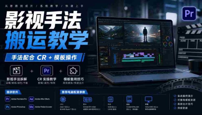 电脑必备!CR+模板操作全解析,影视剪辑手法一网打尽,教你轻松上手!-一起发